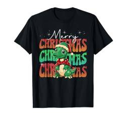 T rex Elf Outfit Christmas Decorations Dinosaur Xmas Lights T-Shirt von Merry Christmas Elf Matching Family Men Women Kids