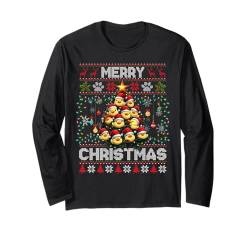 Ducks Christmas Sweater Tree Ducks Lover Xmas Ugly Sweater Langarmshirt von Merry Christmas Lights Matching Family Xmas Pajama