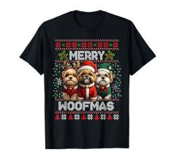 Shih Tzu Christmas Tree Lights Decorations Dog Lover Xmas T-Shirt von Merry Christmas Lights Matching Family Xmas Pajama