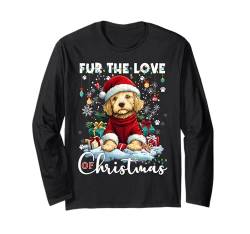 Golden Retriever Christmas Tree Decorations Dog Lover Xmas Langarmshirt von Merry Christmas Lights Men Women Kids Xmas Pajama