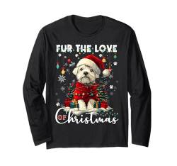 West Highland White Terrier Christmas Decorations Dog Lover Langarmshirt von Merry Christmas Lights Men Women Kids Xmas Pajama