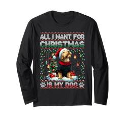 Airedale Terrier Christmas Tree Decorations Dog Lover Xmas Langarmshirt von Merry Christmas Ugly Sweater Men Women Kids Pajama