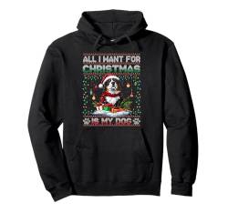 Bernese Mountain Dog Christmas Tree Decorations Dog Lover Pullover Hoodie von Merry Christmas Ugly Sweater Men Women Kids Pajama