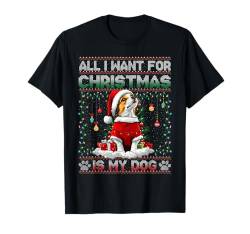 Papillon Christmas Tree Lights Decorations Dog Lover Xmas T-Shirt von Merry Christmas Ugly Sweater Men Women Kids Pajama