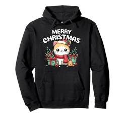 Frohe Weihnachten Katze niedliches Katzen Frauen Kinder Pullover Hoodie von Merry Christmas and Cute Christmas