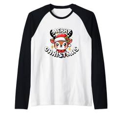 Frohe Weihnachten Rentier Frauen Kinder niedliches Rentier Raglan von Merry Christmas and Cute Christmas