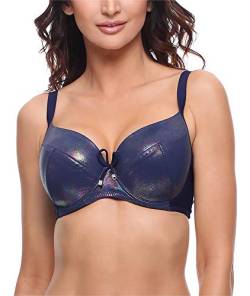 Merry Style Damen Bikini Oberteil P618 (Glänzend Dunkelblau, 80 G) von Merry Style