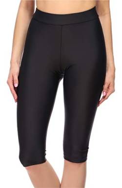 Merry Style Damen Lange Badeshorts Kurze Leggings MS10-334(Schwarz,44) von Merry Style