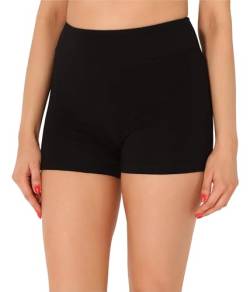 Merry Style Damen Shorts Radlerhose Unterhose Hotpants Kurze Hose Boxershorts aus Baumwolle MS10-359(Schwarz,XS) von Merry Style