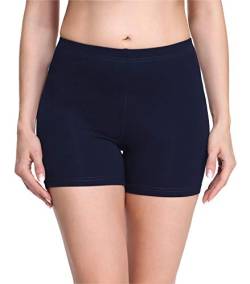 Merry Style Damen Shorts Radlerhose Unterhose Hotpants Kurze Hose Boxershorts aus Viskose MS10-283(Marineblau,3XL) von Merry Style