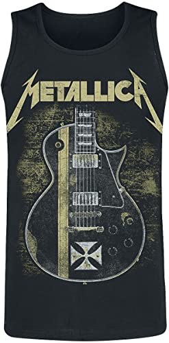 Metallica Hetfield Iron Cross Guitar Männer Tank-Top schwarz XXL 100% Baumwolle Band-Merch, Bands von Metallica