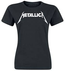 Metallica Textured Logo Frauen T-Shirt schwarz M 100% Baumwolle Band-Merch, Bands, Nachhaltigkeit von Metallica