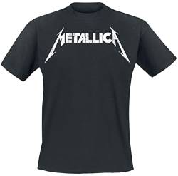 Metallica Textured Logo Männer T-Shirt schwarz M 100% Baumwolle Band-Merch, Bands von Metallica