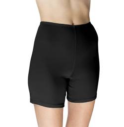 Mewa Kurze Hose Damen - aus Viskose-Seide - Unsichtbar auch Unter Enger Kleidung Unterwäsche Frauen - Toll für Den Sport Radlerhose Damen - Shorts für den Alltag Sowie zum Schlafen (Schwarz, 44) von Mewa