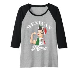 Damen Mexikanische Mama Proud Mexiko Flagge Lateinische Wurzeln Mama Mutter Raglan von Mexican Flag Viva Mexico Roots Cinco De Mayo Mex