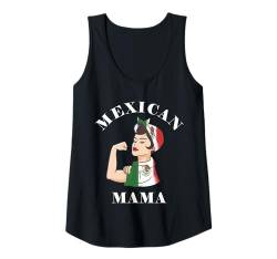 Damen Mexikanische Mama Proud Mexiko Flagge Mutter Lateinische Wurzeln Mama Tank Top von Mexican Flag Viva Mexico Roots Cinco De Mayo Mex