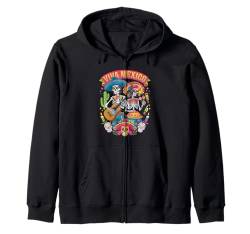 Viva Mexico Sugar Skull Dia de los Muertos Tag der Toten Kapuzenjacke von Mexican Halloween Men Women Boys Girls Tees