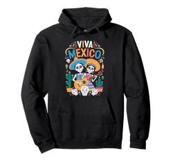 Viva Mexico Sugar Skull Dia de los Muertos Tag der Toten Pullover Hoodie von Mexican Halloween Men Women Boys Girls Tees