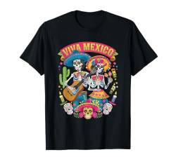 Viva Mexico Sugar Skull Dia de los Muertos Tag der Toten T-Shirt von Mexican Halloween Men Women Boys Girls Tees