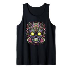 Alien Sugar Skull Dia De Los Muertos UFO UAP Tag der Toten Tank Top von Mexican Halloween Party Boys Girls Men Women Tees