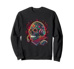 Gamer Sugar Skull Dia De Los Muertos Gaming Day Of The Dead Sweatshirt von Mexican Halloween Party Boys Girls Men Women Tees