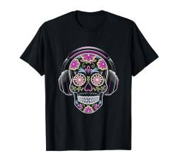 Gamer Sugar Skull Dia De Los Muertos Gaming Day Of The Dead T-Shirt von Mexican Halloween Party Boys Girls Men Women Tees