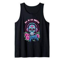 Gamer Sugar Skull Dia De Los Muertos Gaming Day Of The Dead Tank Top von Mexican Halloween Party Boys Girls Men Women Tees