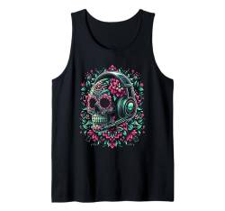 Gamer Sugar Skull Dia De Los Muertos Gaming Day Of The Dead Tank Top von Mexican Halloween Party Boys Girls Men Women Tees