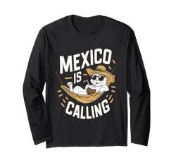 Lustiger Mexiko Reisender Mexiko Stadt Urlaub Mexiko Langarmshirt von Mexiko Reise outfit für Men & Women