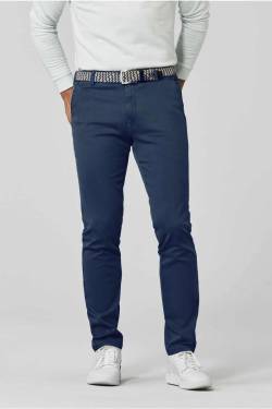 Meyer Slim Fit Chino blau, Einfarbig von Meyer