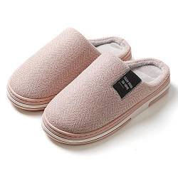 Hausschuhe Damen Winter Plüsch Pantoffeln Slipper mit Fussbett Herren Warm Filzpantoffeln Frauen Bequeme Filz Slippers Unisex Memory Foam Rutschfeste Hauspantoffeln Outdoor/Indoor Freizeitschuhe von Mfhmom