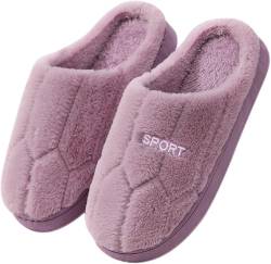 Mfhmom Hausschuhe Damen Herren Plüsch Weicher Bequemer Kuschelige Filzpantoffeln Hausschuhe Frauen Cozy Warme Pantoffeln Trendiger Unisex Filz Slippers Drinnen und Draußen von Mfhmom