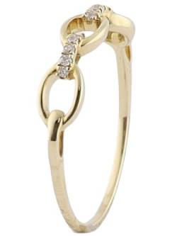 Miamar 1166484 Damen Ring 14 Karat (585) Gelbgold weiß Brillant 17,8 mm Größe 56 von Miamar