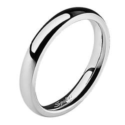 Mianova Band-Ring Edelstahl Herrenring Damenring Partnerring Trauring Verlobungsring Damen Herren Silber Größe 65 (20.7) Breit 3mm von Mianova