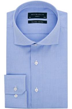 Michaelis Slim Fit Hemd blau, Einfarbig von Michaelis