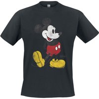 Micky Maus - Disney T-Shirt - Vintage Micky - S bis XXL - für Männer - Größe XL - schwarz  - Lizenzierter Fanartikel von Micky Maus