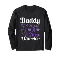 Daddy Of NICU Warrior Micro Preemie Dad Frühchen Baby Langarmshirt von Micro Preemie Awareness Gifts