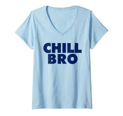 Damen Chill Bro T-Shirt mit V-Ausschnitt von Miftees