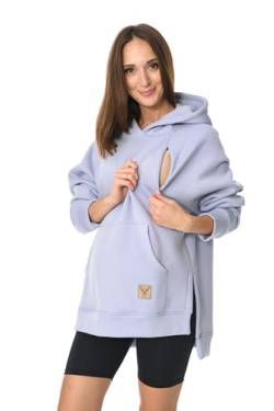 MijaCulture Umstandsmode 2in1 Stillpullover & Umstandspullover Stilltop Stillpulli Stella M014 (S/M, Hellblau) von MijaCulture