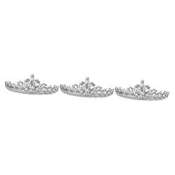 Mikinona 3 Stück 2018 Tiara Braut Stirnband Braut Hochzeit Kronen Brautkopfschmuck Für Die Hochzeit Frau Krone Brautkrone Legierungskrone Haarschmuck Weiß von Mikinona