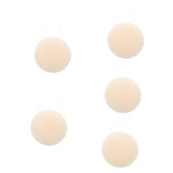 Mikinona 5St Gesichtswasser make up sponge makeup sponge scincare natürlicher -Schwamm Holzkohle- -Schwamm gesicht schwamm pad Gesichts-Make-up-Entferner-Schwamm Weiß von Mikinona