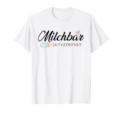 Milchbar 24/7 Geöffnet Frischgebackene Eltern Baby Kleinkind T-Shirt von Milchbar 24/7 Geöffnet Frischgebackene Eltern