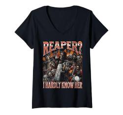 Damen Reaper? I Know Her Funny Hard Skeleton Meme Bootleg T-Shirt mit V-Ausschnitt von MildlyPerturbed