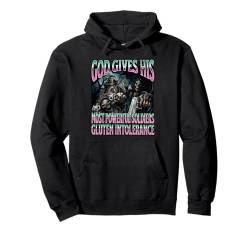 God Gives Gluten Intolerance Lustiges hartes Skelett Meme Pullover Hoodie von MildlyPerturbed