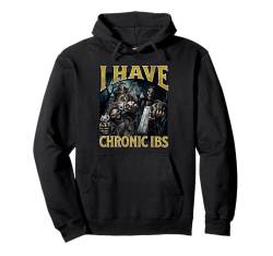 I Have Chronic IBS Lustiges hartes Skelett Meme Bootleg Pullover Hoodie von MildlyPerturbed