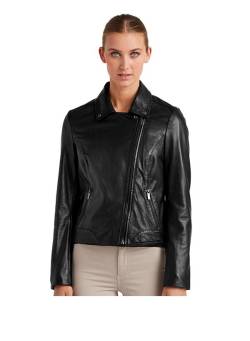 MILESTONE Damen Lederjacke Space schwarz Leder,Nappaleder unifarben von Milestone