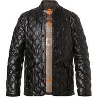 MILESTONE Herren Lederjacke schwarz Lammnappa unifarben von Milestone