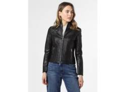 Milestone Lederjacke Damen Jersey, schwarz von Milestone