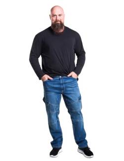 Mill&Tailor Cargo-Pants Blue Stone Größe 62 I Denim Herren-Hose mit 6 Taschen I Cargo Jeans aus 98% Baumwolle & 2% Elasthan I stylishe Outdoor-Hose aus Jeans-Stoff I Hosen in Übergrößen von Mill&Tailor