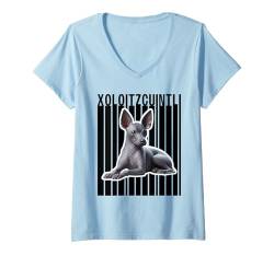 Damen Xoloitzcuintli Hundeliebhaber T-Shirt mit V-Ausschnitt von Miller Sye